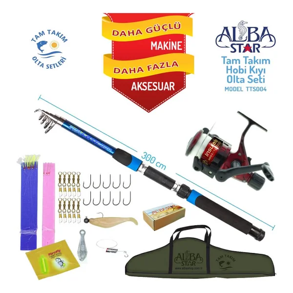 Alba Star Tts004 Tam Takım Hobi Kıyı Olta Seti - Görsel 5