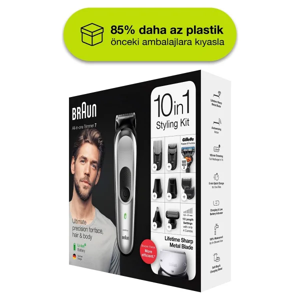 Braun Mgk7220 + Gillette Fusion5 Proglide 10'u 1 Arada Erkek Bakım Seti - Görsel 7