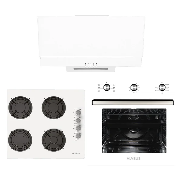Alveus Gardenya Beyaz 3'lü Ankastre Set Modf17-Gls640-Mfa614 A Sınıfı Enerji Ve Modern Tasarım - Görsel 6