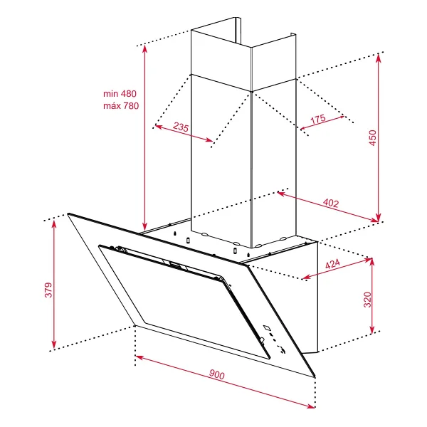 Teka Dvt 98660 Bk Siyah Duvar Tipi Davlumbaz - Görsel 8