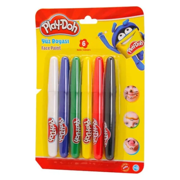 Play-Doh 6 Renk Yüz Boyası - Görsel 5