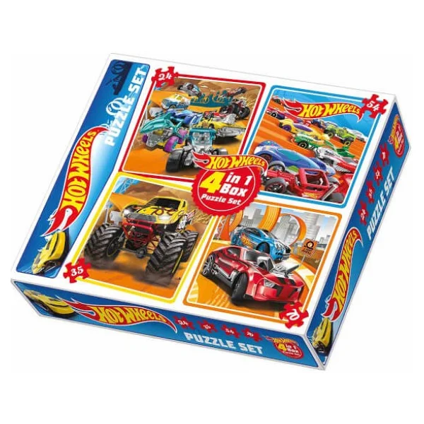 Diytoy Hotwheels 4 In Puzzle - Görsel 2