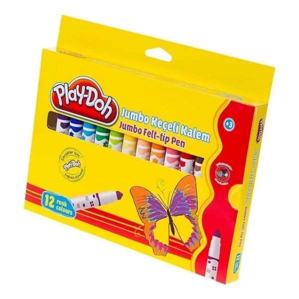 Play-Doh Play-Ke010 0.8 Mm 12'li Jumbo Keçeli Kalem Seti - Görsel 3