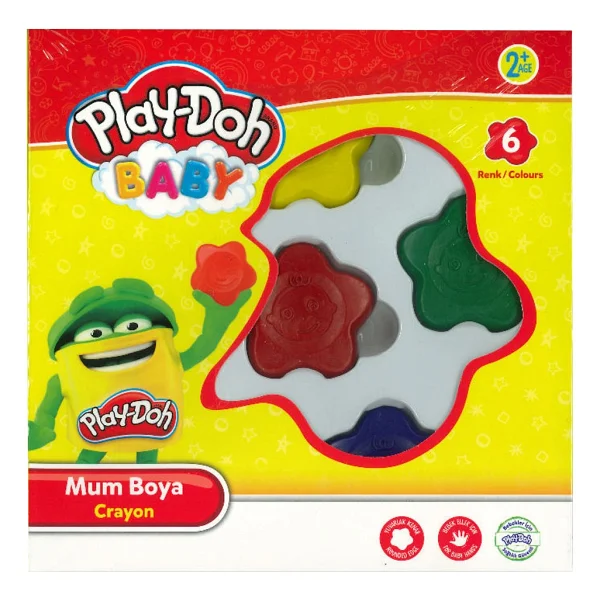Play-Doh Baby 6 Renk Mum Boya Cr-018 - Görsel 2