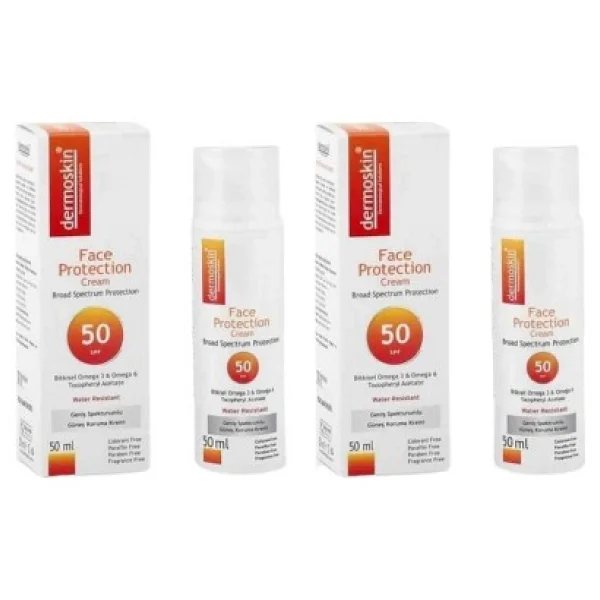 Dermoskin Face Protection 50 Ml 2 Adet 50 Faktör Güneş Kremi - Görsel 4