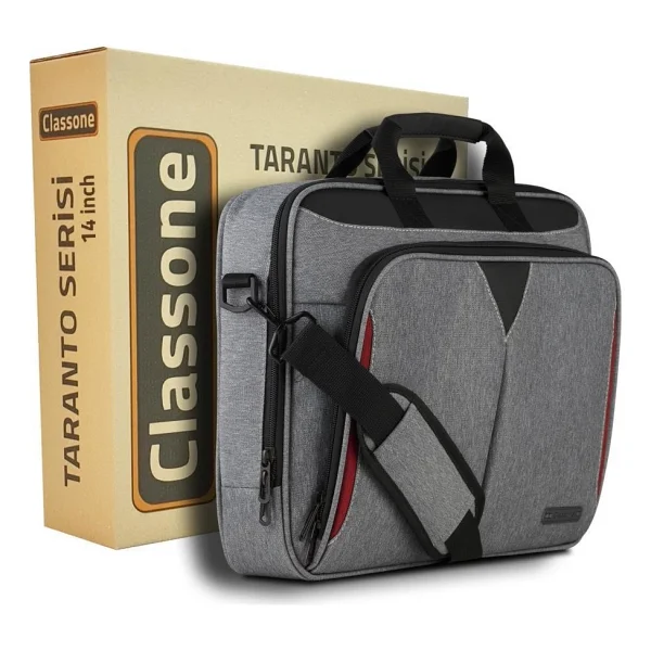 Classone Taranto Vp3404 Gri 14" Laptop Çantası - Görsel 3