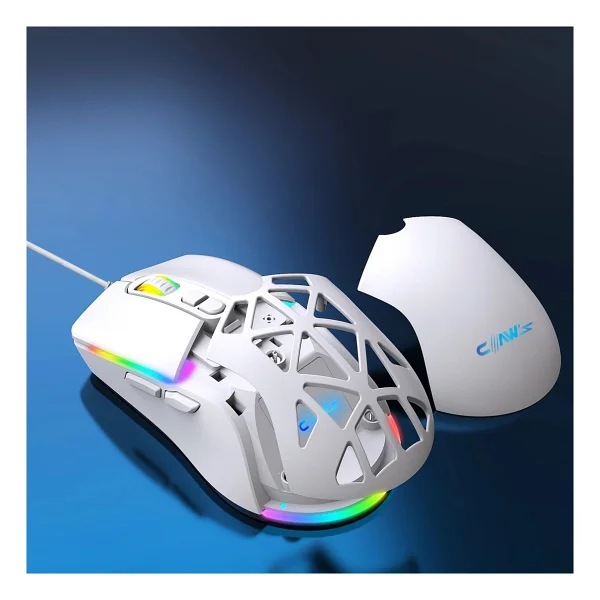 Claws Nexus X1 Beyaz Makrolu Optik Kablolu Oyuncu Mouse - Görsel 2