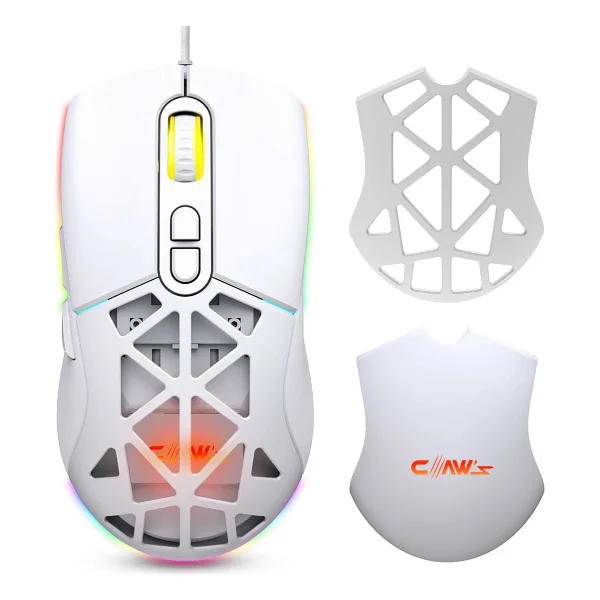 Claws Nexus X1 Beyaz Makrolu Optik Kablolu Oyuncu Mouse - Görsel 9