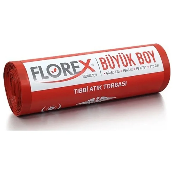 Florex Tıbbi Atık Orta Boy Çöp Poşeti 25'li - Görsel 4
