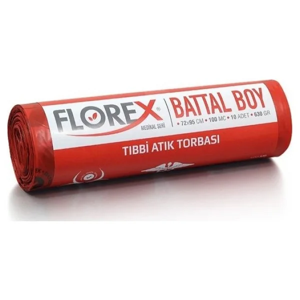 Florex Tıbbi Atık Orta Boy Çöp Poşeti 25'li - Görsel 3