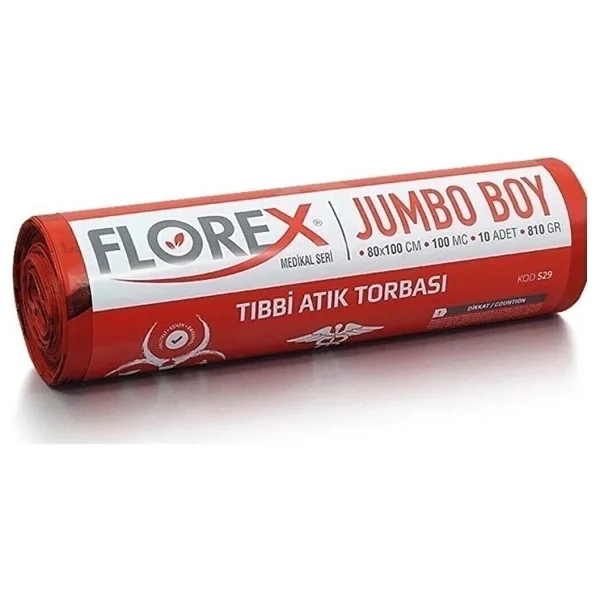 Florex Tıbbi Atık Orta Boy Çöp Poşeti 25'li - Görsel 2