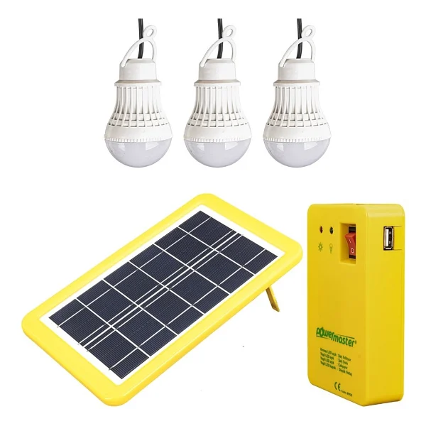 Powermaster 3 Ampullü Solar Güneş Enerjili Kamp Aydınlatması Lambası Şarjlı Işıldak Lamba Powerbank Özellikli - Görsel 2