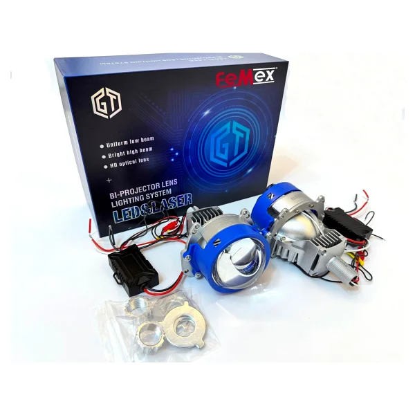 Femex P70 Bi-LED Projektör Far İçi LED Mercek 3,0 Inc High Power Kısa Uzun Birlikte - Görsel 5