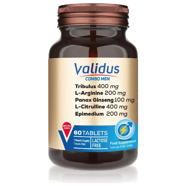 Validus Combo-Men Tribulus 400 Mg + L-Arginine 200 Mg + Maca 100 Mg 60 Tablet - Görsel 4