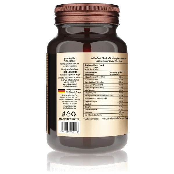 Validus Combo-Men Tribulus 400 Mg + L-Arginine 200 Mg + Maca 100 Mg 60 Tablet - Görsel 2