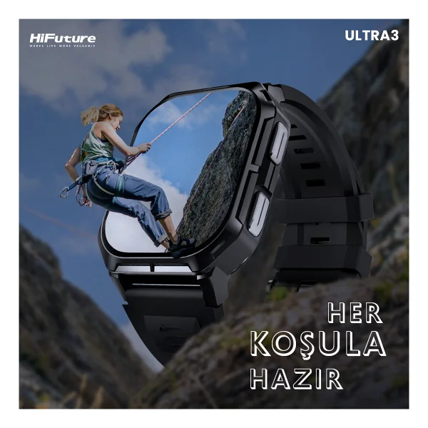 Hifuture Ultra 3 Siyah Akıllı Saat - Görsel 7