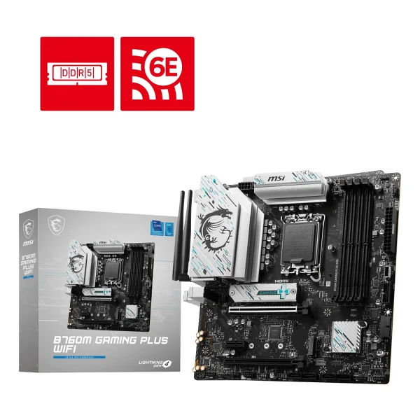 Msı B760m Gaming Plus Wi-Fi Intel Lga1700 DDR5 Micro Atx Anakart - Görsel 6