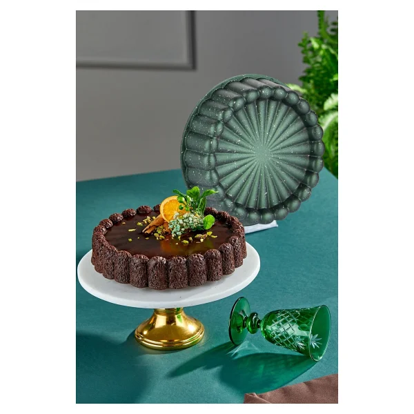 Taç Granit Döküm 26 Cm Haki Tart Kalıbı - Görsel 6