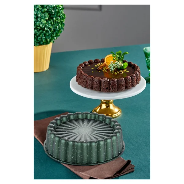 Taç Granit Döküm 26 Cm Haki Tart Kalıbı - Görsel 2