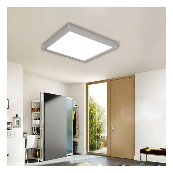 Adaled Adaledmodern Tavana Sıfır Panel LED Avize 24 W Sıva Üstü Kare 3200 Gün Işığı Beyaz Metal Kasa - Günışığı - Görsel 4