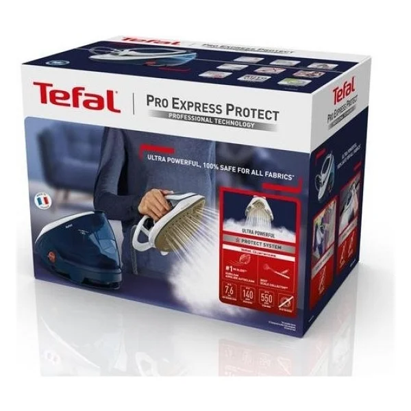 Tefal 2600 W Kazanlı Ütü, Yanmaz Yapışmaz Taban, Otomatik Kapanma, 7.6 Bar, Mavi - Görsel 5