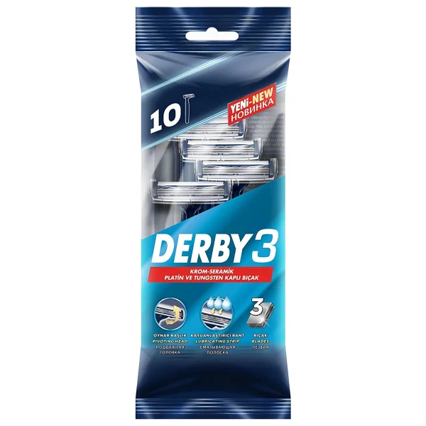Derby 3 10'lu Poşet + Tıraş Kolanyası Okyanus Esintisi 250 Ml (Lı Paket) - Görsel 2