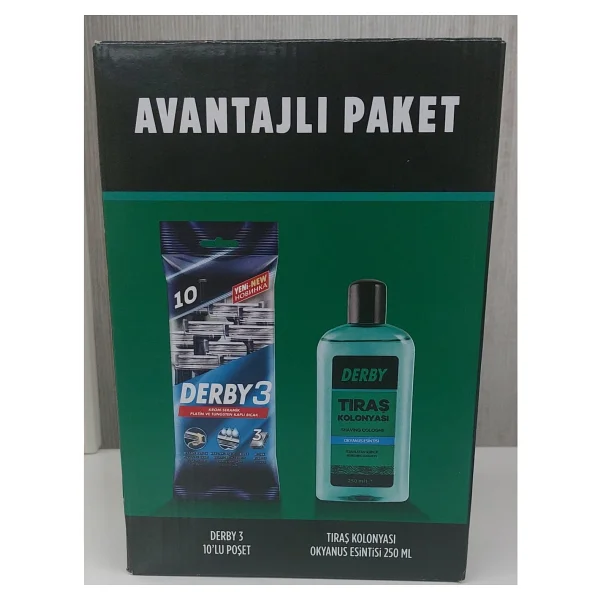 Derby 3 10'lu Poşet + Tıraş Kolanyası Okyanus Esintisi 250 Ml (Lı Paket) - Görsel 5