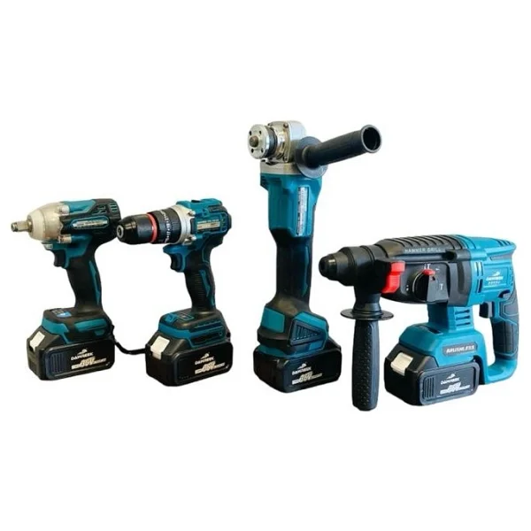 Dawreek 4'lü Set Mk350 (13mm Çelik Mandren Somun Sıkma Şarjlı Spral Şarjlı Hilti) - Görsel 2