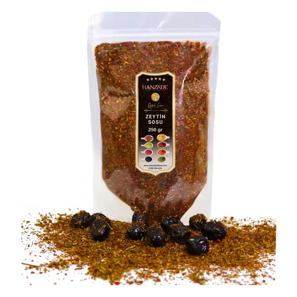 Hanzade Bitkisel Zeytin Ve Zeytinyağı Çeşnisi 250 Gr Sosu Harcı Baharatı Kahvaltılık - Görsel 6
