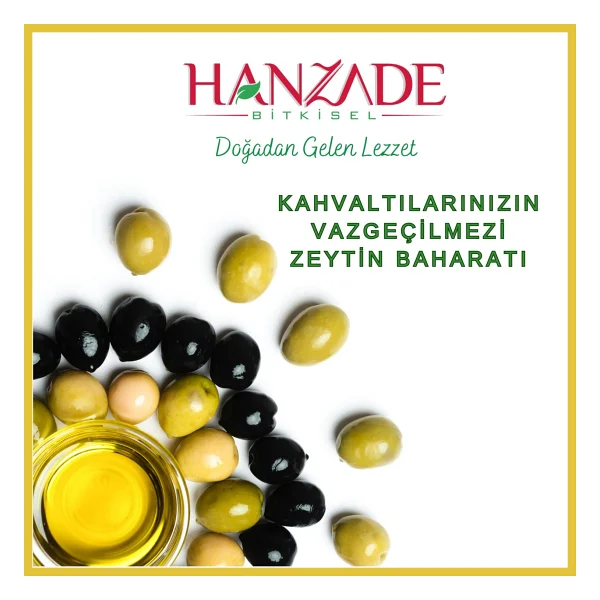Hanzade Bitkisel Zeytin Ve Zeytinyağı Çeşnisi 250 Gr Sosu Harcı Baharatı Kahvaltılık - Görsel 3
