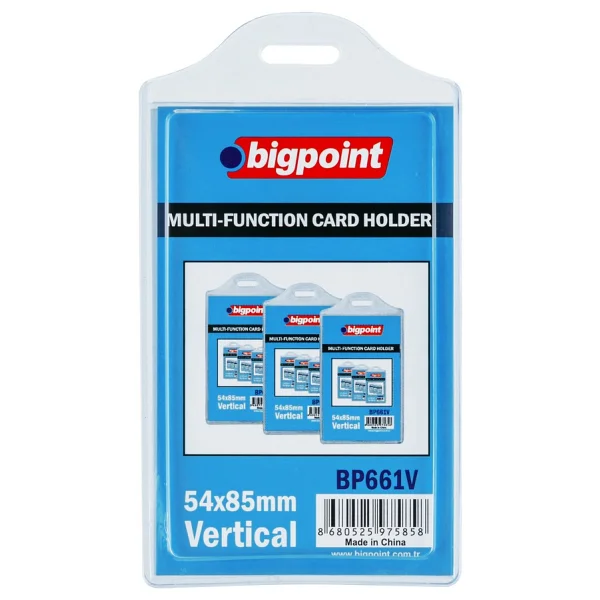 Bigpoint Çok Amaçlı Kart Kabı Dikey 54x85mm 10'lu Poşet - Görsel 2