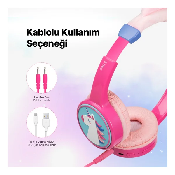 Ttec Soundbuddy 2 2km148un Unicorn Kulak Üstü Bluetooth Kulaklık - Görsel 4