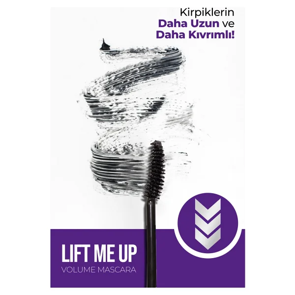 New Well Lift Me Up Volume Hacim Veren Yoğun Siyah Maskara - Görsel 3