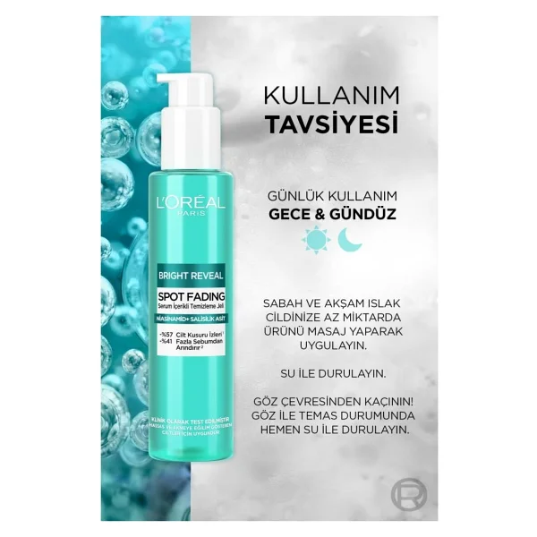 L'oreal Paris Bright Reveal Spot Fading 150 Ml Yüz Temizleme Jeli - Görsel 6