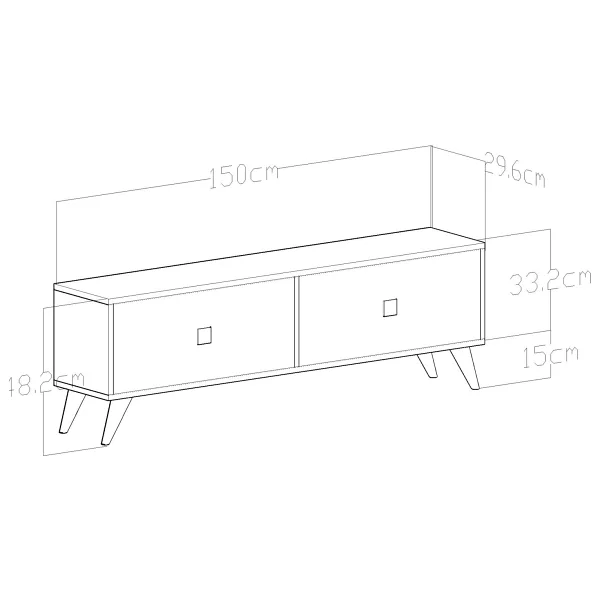 Givayo Mobilya Marco TV Ünitesi 150 Cm - Antrasit - Görsel 4