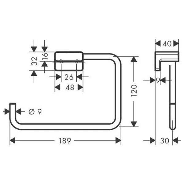 Hansgrohe 41754 Addstoris Halka Havluluk - Görsel 2
