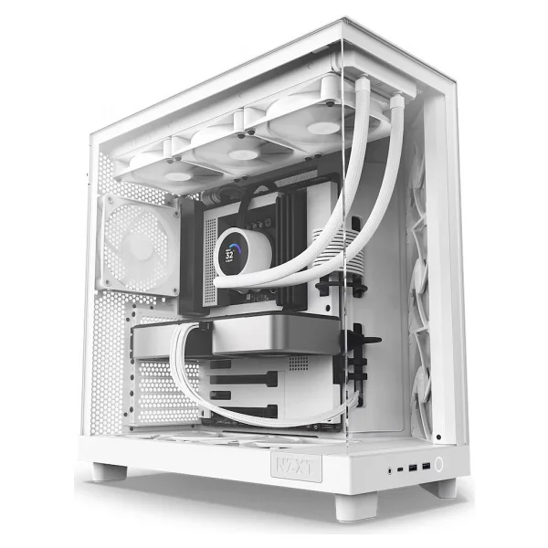 Nzxt H6 Flow Cc-H61fw-01 Fanlı Beyaz Atx Oyuncu Kasası - Görsel 2