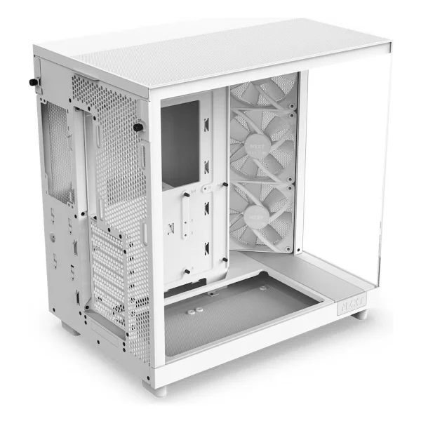 Nzxt H6 Flow Cc-H61fw-R1 RGB Fanlı Beyaz Atx Oyuncu Kasası - Görsel 4