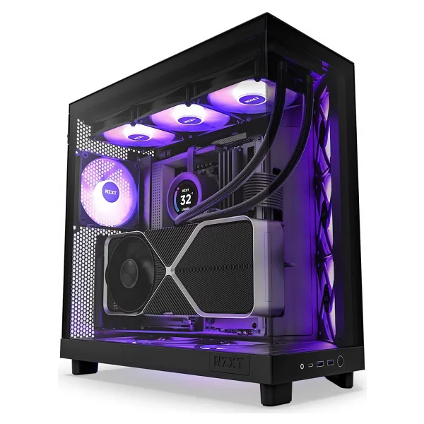 Nzxt H6 Flow Cc-H61fb-R1 RGB Fanlı Siyah Atx Oyuncu Kasası - Görsel 6