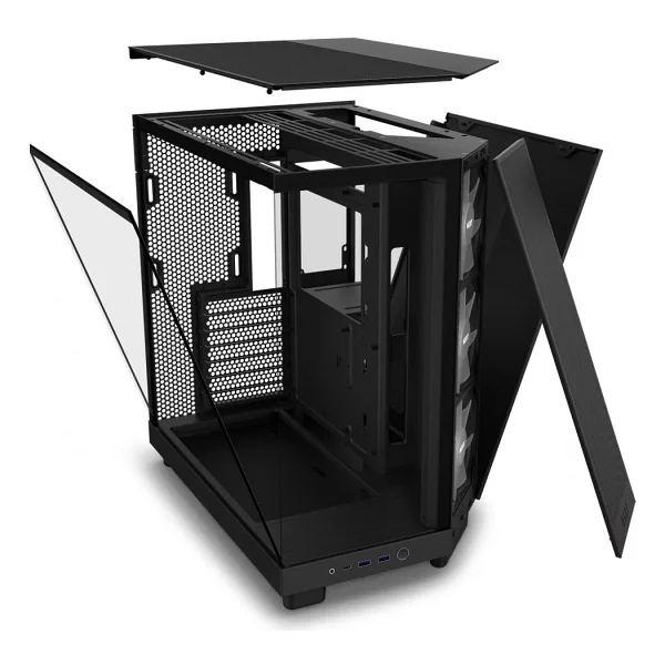 Nzxt H6 Flow Cc-H61fb-R1 RGB Fanlı Siyah Atx Oyuncu Kasası - Görsel 4