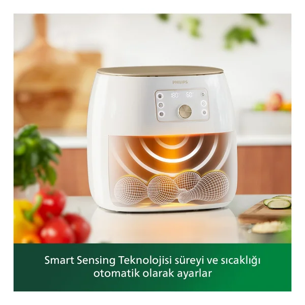 Philips Airfryer XXL Hd9870/20 Premium 7.3 Lt Yağsız Fritöz - Görsel 2