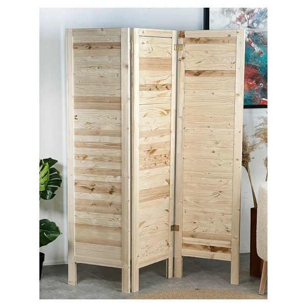 Weblonya Ahşap Paravan Ağaç Ara Bölücü Seperatör Dekoratif Paravan 5238 - Yükseklik: 160 Cm Genişlik: 120 Cm ( Her Kanat 40 Cm ) - Görsel 2