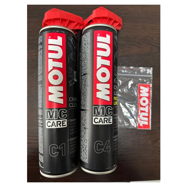 Motul Zincir Bakım Seti C1 Zincir Temizleyici+C4 Zincir Yağı. Orjinal Motul Sticker Hediyedir. Aynı Gün Kargo. - Görsel 3