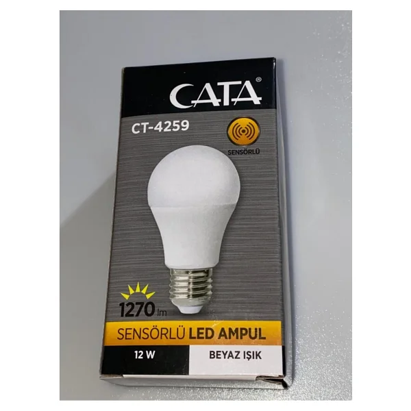 Cata Ct-4259 Beyaz Işık 12 W E27 Sensörlü LED Ampul - Görsel 5