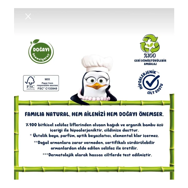 Familia Plus Natural 40'lı Tuvalet Kağıdı - Görsel 4