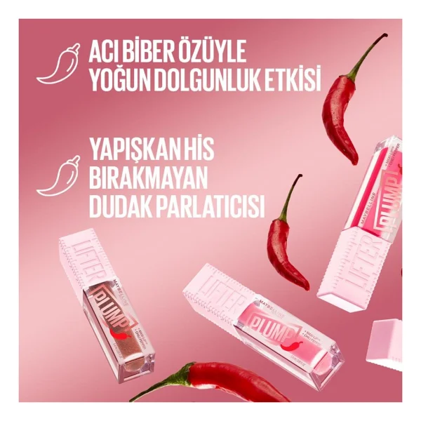 Maybelline Lifter Plump Dolgunlaştırıcı Dudak Parlatıcısı 03 Pink Sting - Görsel 4