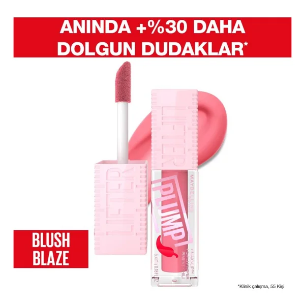 Maybelline Lifter Plump Dolgunlaştırıcı Dudak Parlatıcısı 01 Blush Blaze - Görsel 2