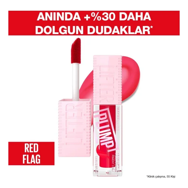Maybelline Lifter Plump Dolgunlaştırıcı Dudak Parlatıcısı 04 Red Flag - Görsel 9