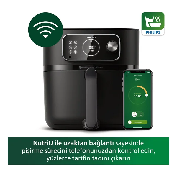Philips Airfryer 7000 Serisi Hd9875/90 Combi XXL Connected 8.3 Lt Yağsız Fritöz - Görsel 2