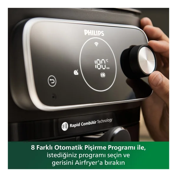 Philips Airfryer 7000 Serisi Hd9875/90 Combi XXL Connected 8.3 Lt Yağsız Fritöz - Görsel 5